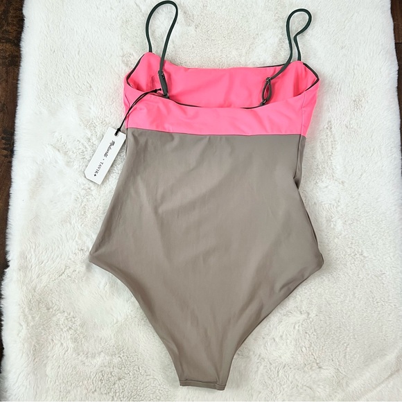Madewell x Tavik Scarlett Swimsuit Electric Pink and Telloride Stone Sz S NWT - Picture 11 of 13